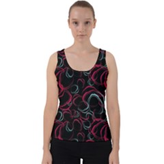 Blue And Red Stains Velvet Tank Top by SychEva