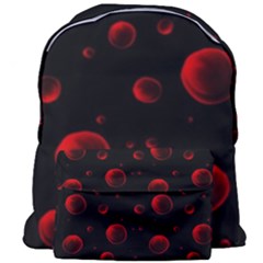 Red Drops On Black Giant Full Print Backpack by SychEva