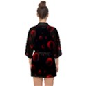 Red Drops On Black Half Sleeve Chiffon Kimono View2