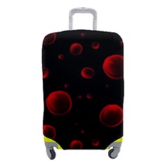 Red Drops On Black Luggage Cover (small) by SychEva