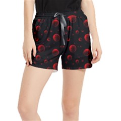 Red Drops On Black Runner Shorts