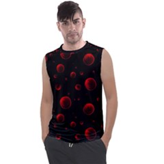 Red Drops On Black Men s Regular Tank Top by SychEva