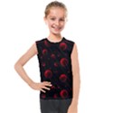 Red Drops On Black Kids  Mesh Tank Top View1