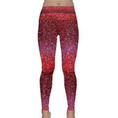 Red Sequins Classic Yoga Leggings by SychEva