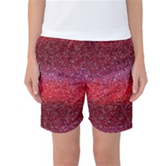 Red Sequins Women s Basketball Shorts by SychEva