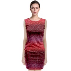 Red Sequins Classic Sleeveless Midi Dress by SychEva