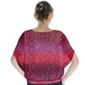 Red Sequins Batwing Chiffon Blouse View2