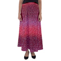 Red Sequins Flared Maxi Skirt by SychEva