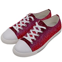 Red Sequins Women s Low Top Canvas Sneakers by SychEva