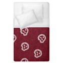 White Skulls On Red Shiny Background Duvet Cover (Single Size) View1