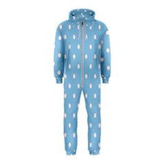 1950 Summer Sky Blue White Dots Hooded Jumpsuit (kids) by SomethingForEveryone