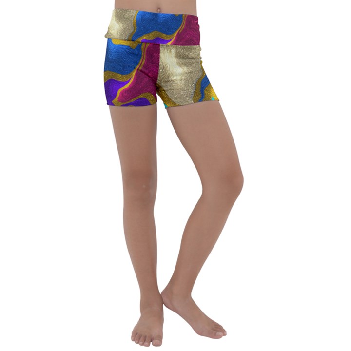 Shimmer Kids  Lightweight Velour Yoga Shorts