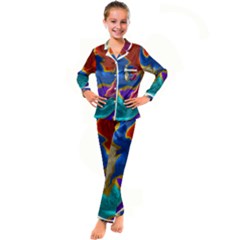 Shimmer Kid s Satin Long Sleeve Pajamas Set