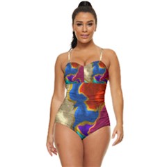 Shimmer Retro Full Coverage Swimsuit