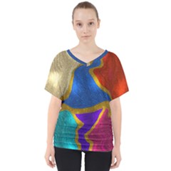 Shimmer 2 V-neck Dolman Drape Top by kiernankallan