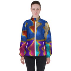 Shimmer 2 Women s High Neck Windbreaker by kiernankallan