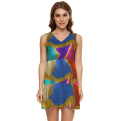 Shimmer 2 Tiered Sleeveless Mini Dress