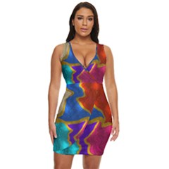 Shimmer 2 Draped Bodycon Dress