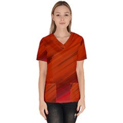 Crimson Women s V-neck Scrub Top by kiernankallan