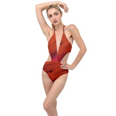 Crimson Plunging Cut Out Swimsuit by kiernankallan