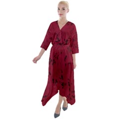 4486f66e-bfabaccc-b3100c9fd718 Quarter Sleeve Wrap Front Maxi Dress by SychEva