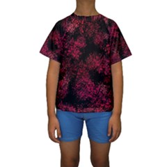 Red Abstraction Kids  Short Sleeve Swimwear by SychEva