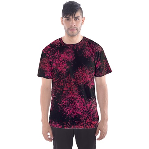 Red Abstraction Men s Sport Mesh Tee by SychEva