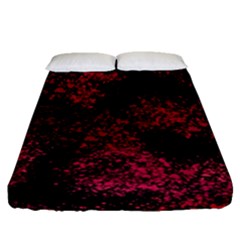 Red Abstraction Fitted Sheet (queen Size) by SychEva