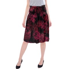 Red Abstraction Midi Beach Skirt by SychEva