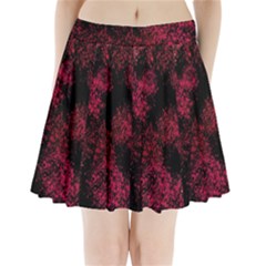 Red Abstraction Pleated Mini Skirt by SychEva