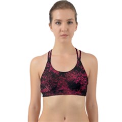 Red Abstraction Back Web Sports Bra by SychEva