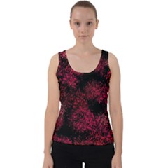 Red Abstraction Velvet Tank Top by SychEva