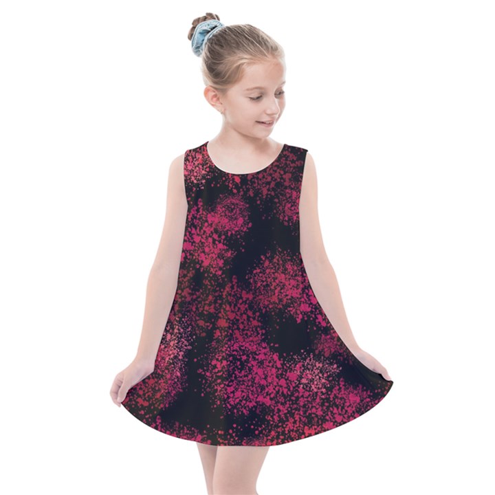 Red Abstraction Kids  Summer Dress