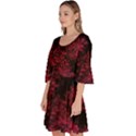 Red Abstraction Velour Kimono Dress View2