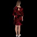 Red Abstraction Velour Kimono Dress View4