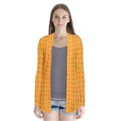 Candy Buttons Drape Collar Cardigan