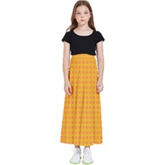 Candy Buttons Kids  Flared Maxi Skirt by kiernankallan