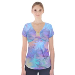 Pastels Short Sleeve Front Detail Top by kiernankallan