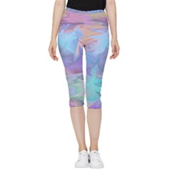 Pastels Inside Out Lightweight Velour Capri Leggings 