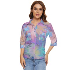 Pastels Women s Quarter Sleeve Pocket Shirt