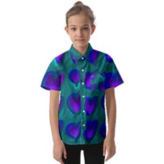 Purple Hearts Kids  Short Sleeve Shirt