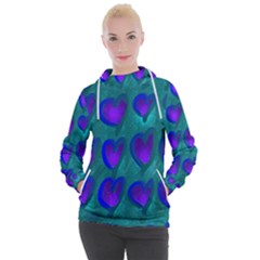 Purple Hearts Women s Hooded Pullover