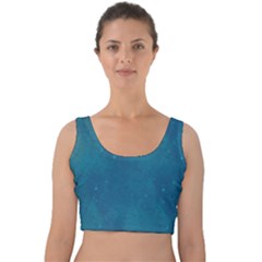 Raindrops Velvet Crop Top