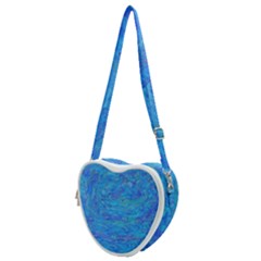 Blue Blue Ocean Heart Shoulder Bag by kiernankallan