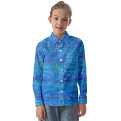 Blue Blue Ocean Kids  Long Sleeve Shirt