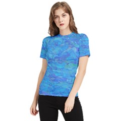 Blue Blue Ocean Women s Short Sleeve Rash Guard