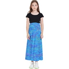 Blue Blue Ocean Kids  Flared Maxi Skirt by kiernankallan