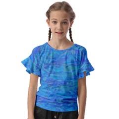 Blue Blue Ocean Kids  Cut Out Flutter Sleeves by kiernankallan