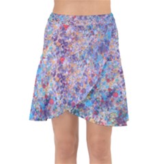 Speckled Wrap Front Skirt