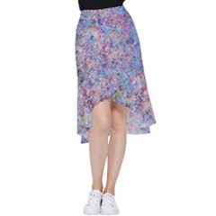 Speckled Frill Hi Low Chiffon Skirt